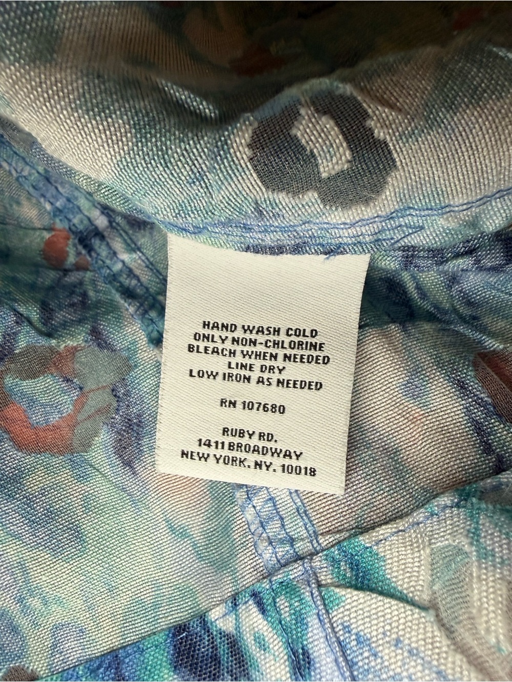 Ruby Rd. Blue Green Multi-Print Button Front Blazer - Picture 8 of 8